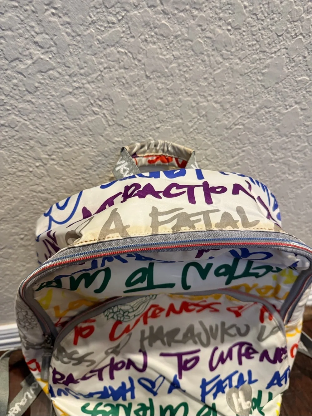 Harajuku Lovers Y2K Rainbow Graffiti Backpack Back To School